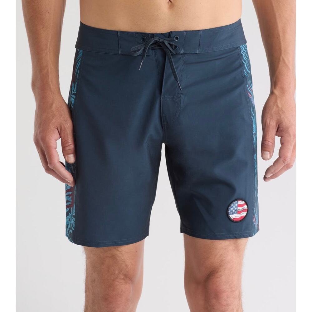 TravisMathew Dawns Early Light Boardshorts, Navy size 34